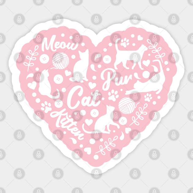 Cat Heart Sticker by Carlosj1313